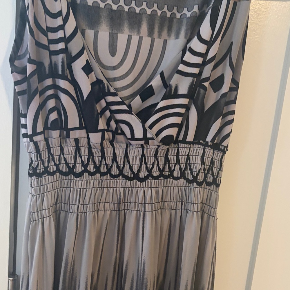 Jon & Anna Black and Gray Graphic Print Dress - Picture 3 of 3